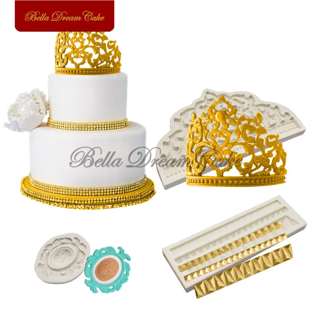 Силиконовая форма с короной Рождественский торт украшения формы Fondant(сахарная) сахарные формы для торта декоративные инструменты для выпечки
