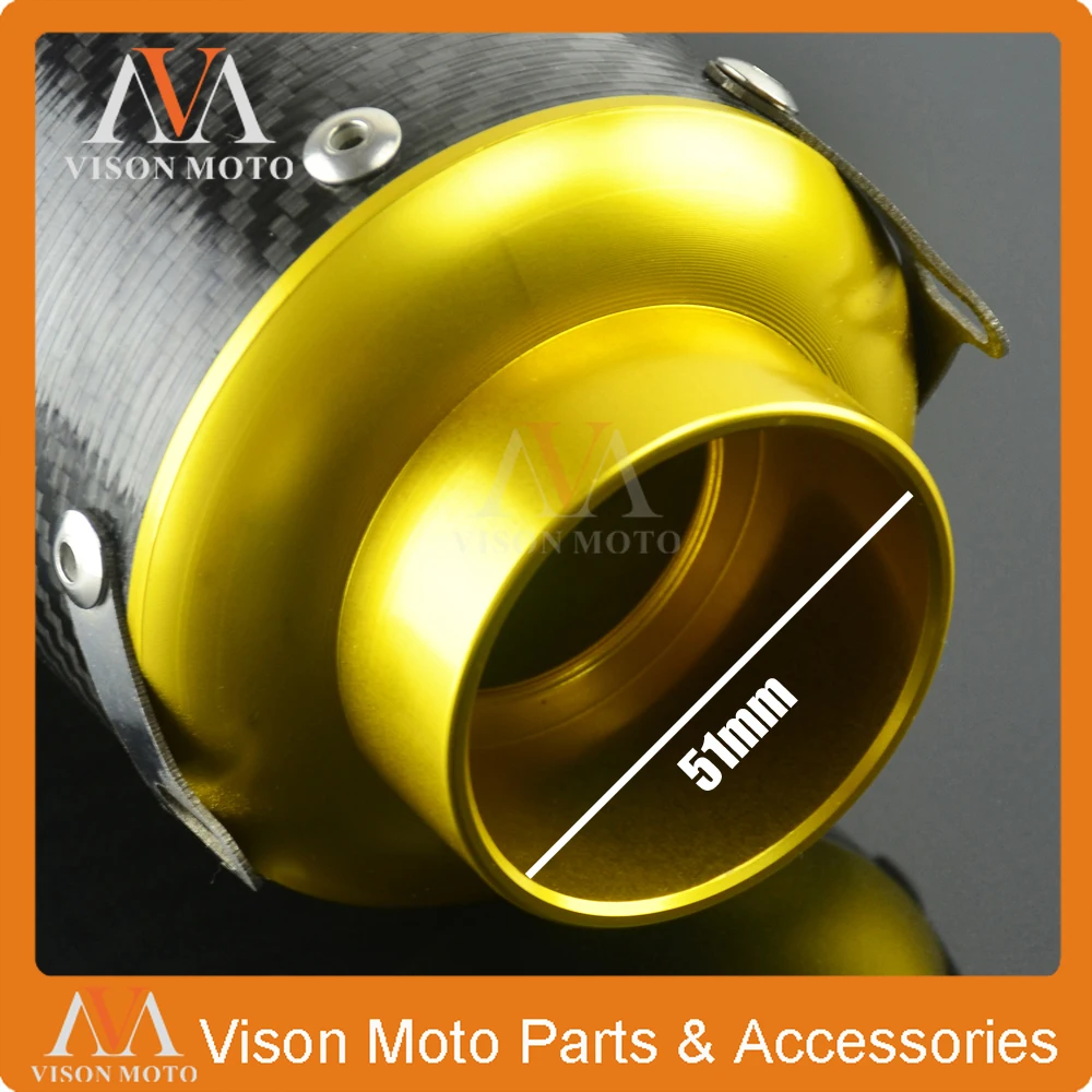 Modift Motorcycle 38MM 51MM Exhaust Pipe Muffler Carbon Fiber For YAMAHA R6 HONDA CBR250 CB400 KAWASAKI ZX6R ZX7R | Автомобили и