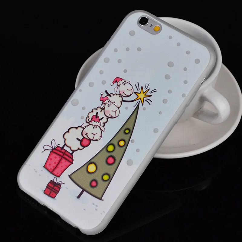 Чехол ZUCZUG Merry Christmas Luminous для iPhone 7 Plus 6 6s мягкий силиконовый тонкий светящийся в
