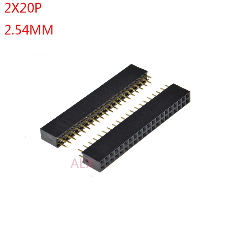 10 шт. 2X20 PIN двойной прямой ряд Женский контактный разъем 2,54 мм шаг полосы разъем 2*20 20p 20PIN 20 PIN для печатной платы