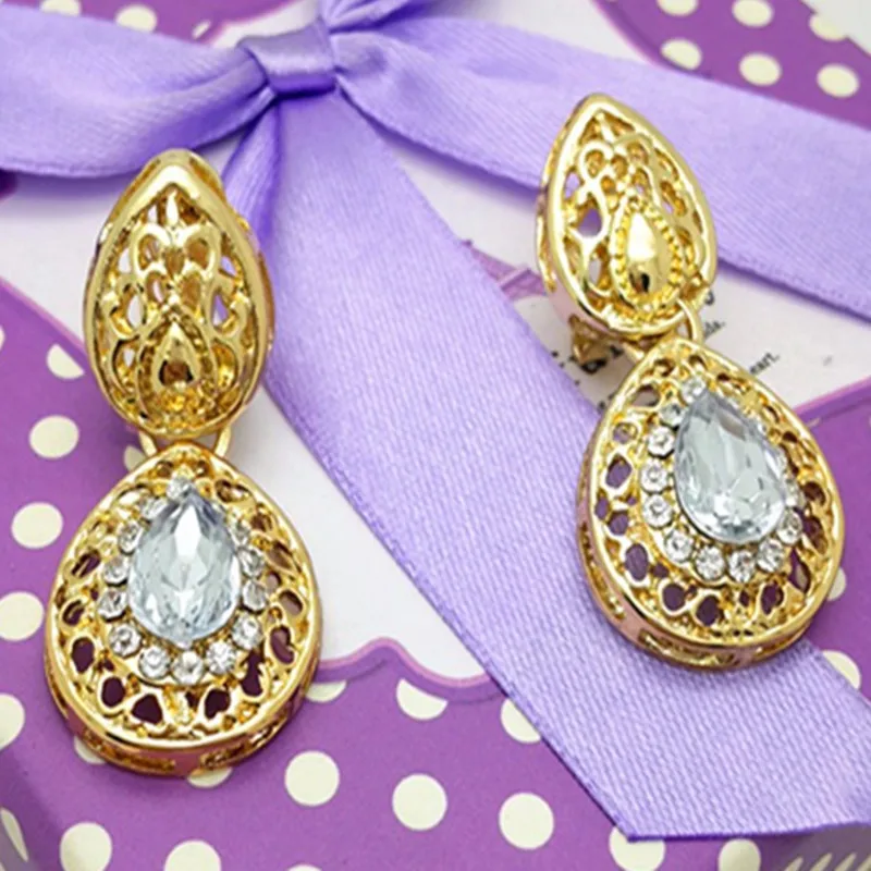 Женские Свадебные африканские бусы аксессуары с кристаллами золотого цвета