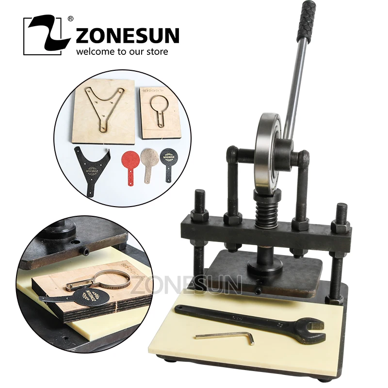 ZONESUN 20x14 см ручная машина для резки кожи фотобумага ПВХ/эва листорезка