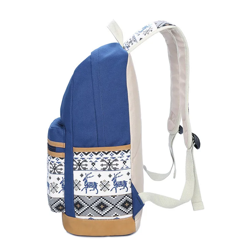 Женский винтажный холщовый рюкзак Tourya милый школьный на плечо для девочек