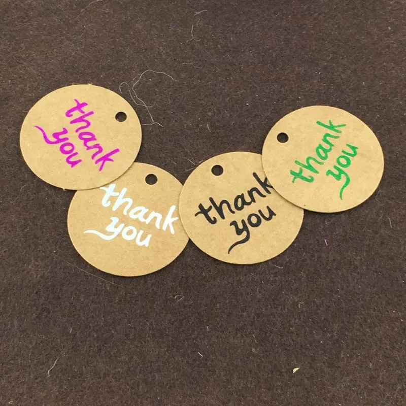 500PCS/Lot Kraft Price Tags gold stamping 