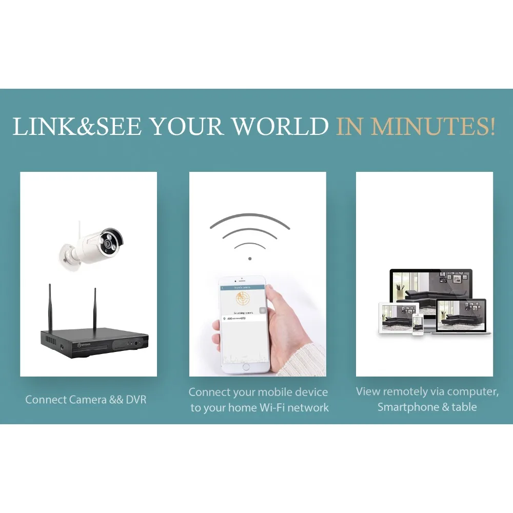 Eyessys 8 шт. P &amp 960P 1.3MP Водонепроницаемый IP Массив светодиодов камера домашняя