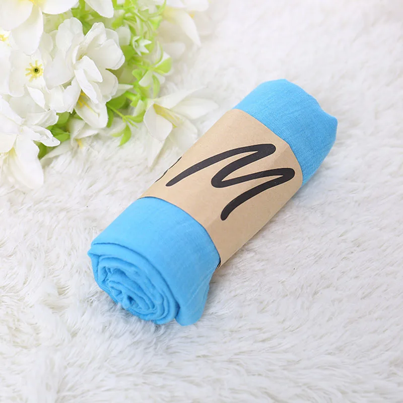 

BOHOWAII Hijab Scarf Women Pashmina Shawl 170x50cm Cotton Blends Long Bufanda Mujer Light Soft Fashion Hair Scarf Wrap Scarves