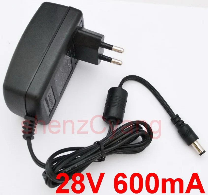 28V 600mA 1 шт. 28 в 100 мА 240 мА 5,5 мА 2,1 мА 2,5 мА 800 мА AC в-в преобразователь импульсный адаптер питания DC мм x мм-mmEU штекер - Цвет: 28V 600mA