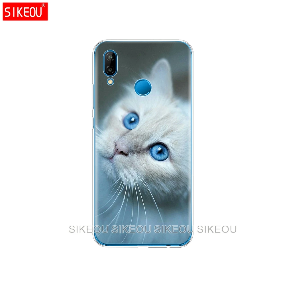 32343 Силиконовый чехол для телефона huawei P20 P7 P8 P9 P10 Lite Plus Pro p smart милый черный кот - Цвет: 32343