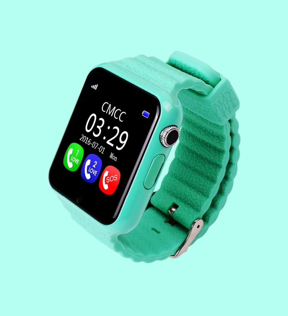 Smartch gps Смарт часы детские V7k с камерой/facebook SOS расположение вызова DevicerTracker для