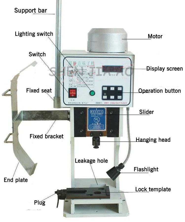 Полуавтоматическая ОБЖИМНАЯ машина для клемм 220 В ультра Тихая терминальная +