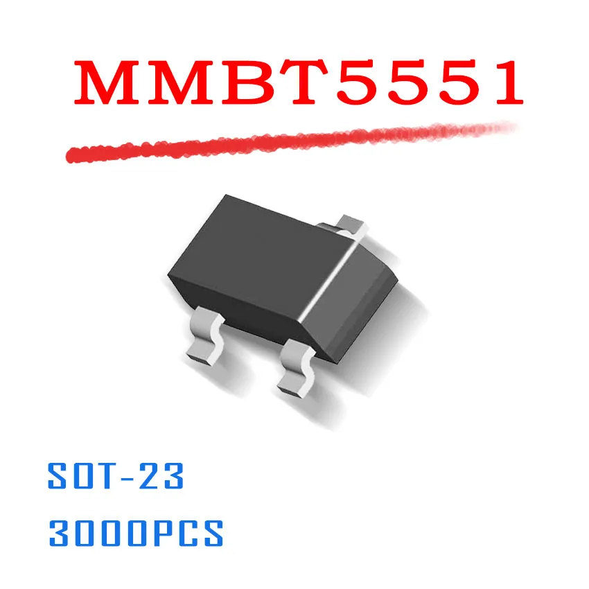 Источник питания MMBT5551 SOT-23 3000 шт. 0.6A 600mA 160V NPN данные внутри SOT23 высокое качество 2N5551