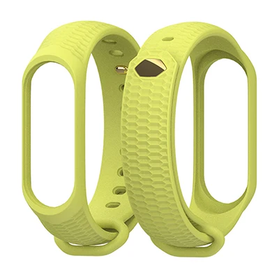 green Спортивный силиконовый ремешок mi jobs с бриллиантовой пряжкой и сотами для Xiao mi Band 4 3, умный браслет, браслет mi band 4 3, аксессуары - Цвет: green