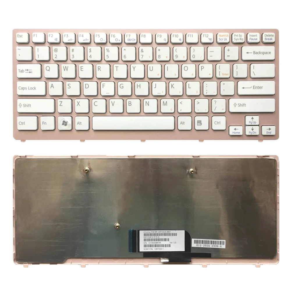 Новая клавиатура американской версии для ноутбука Sony CW CW2S3C CW2S6C CW16EC CW18FC CW26EC CW28EC, белая клавиатура с рамкой
