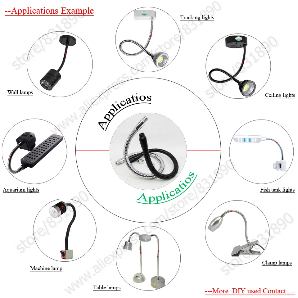Светодиодная настольная лампа гусиная шея гибкий держатель