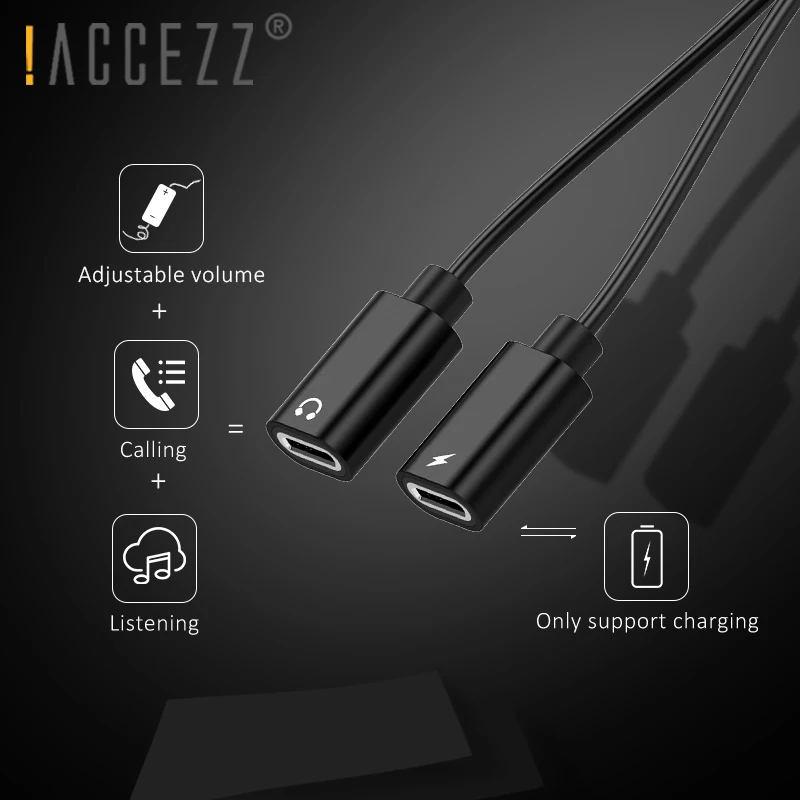 ! Адаптер ACCEZZ для Apple iphone двойной адаптер освещения X 8 7 Plus XS XR зарядный
