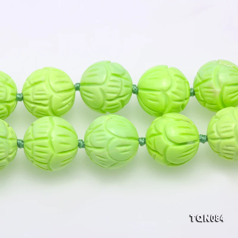 JYX Bohimia style Turquoise Necklace 16-16.5mm Green Round Beads dotted Red 9-25mm Coral Pendant 21&quot beautiful figure | Украшения и