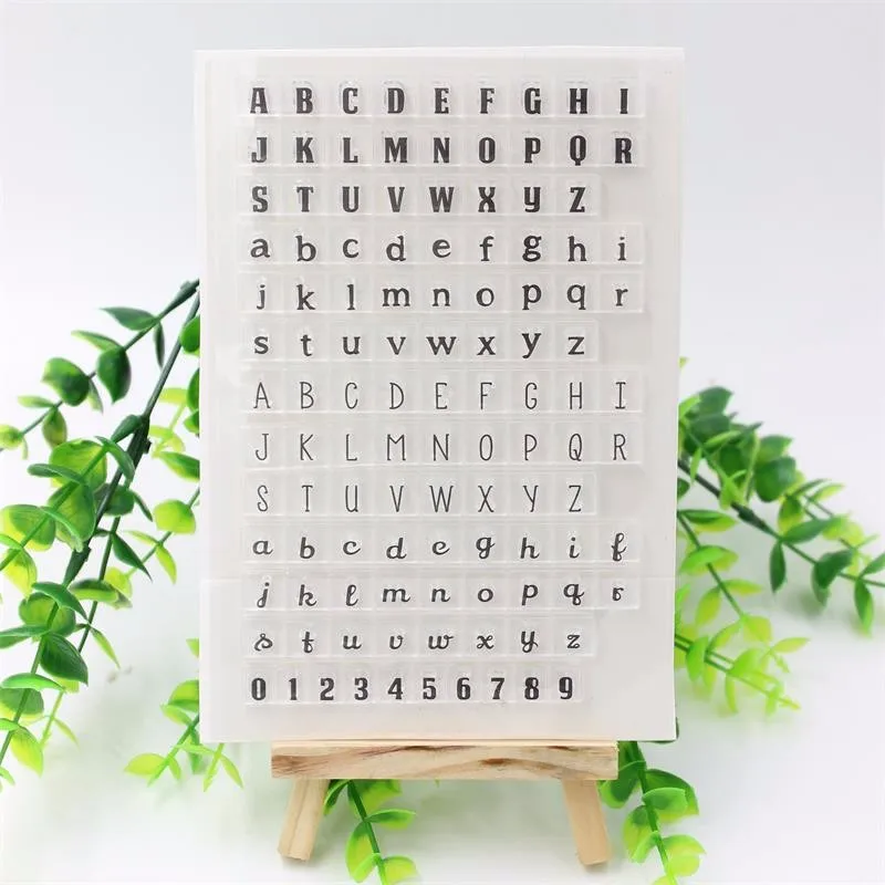 Алфавиты прозрачный силиконовый штамп/уплотнение для DIY скрапбукинга/фотоальбом