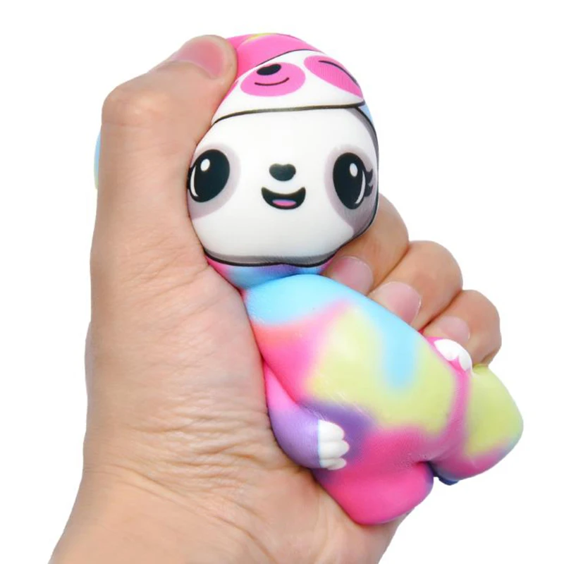 Гигантский красочный Ленивец мягкий медленно поднимающийся Kawaii кукла Ароматизированная облегчение стресса мягкая сжимающая игрушка Забавная детская игрушка подарок для детей