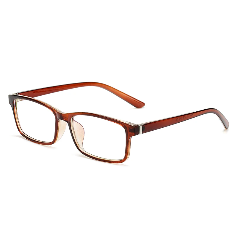 brown frame Longkeader Прямоугольная оправа для очков для женщин модные цветочные прозрачные линзы Eyeweaer мужские прозрачные линзы оправы для очков 8091 - Цвет оправы: brown frame