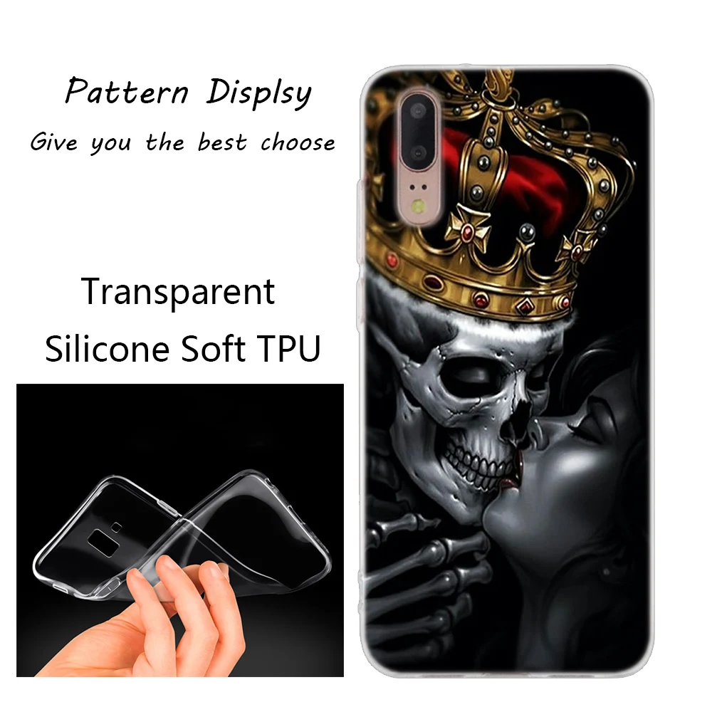 014 Мягкий силиконовый чехол Catrinas и skull для huawei P30 P20 P10 P9 P8 Lite P30 P20 Pro Mini PSmart Plus, Модный чехол - Цвет: 014