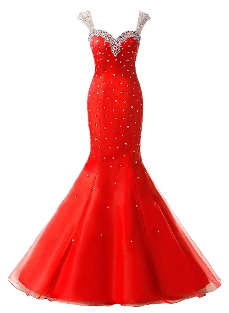 JaneVini Luxury Sequins Beaded Burgundy Bridesmaid Dresses for Women Sweetheart Sheer Back Floor Length Mermaid Tulle Prom Gowns | Свадьбы и