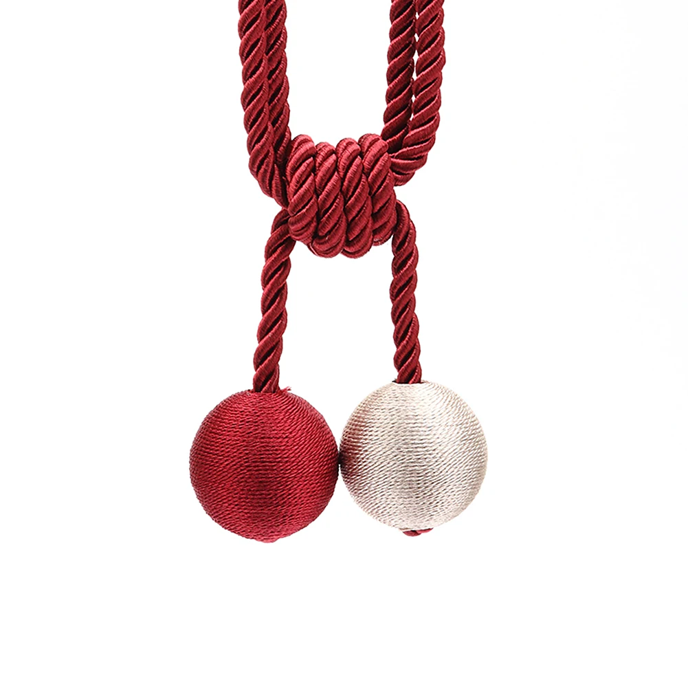 Jujube red 2 шт пряжки для занавесок двухцветные двухшаровые ремни для занавесок Зажимы для галстука аксессуары стержни для занавесок аксессуары - Цвет: Jujube red