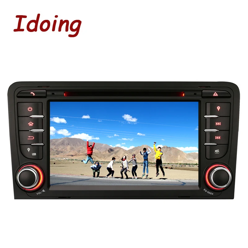 Idoing Android7.1/2G RAM/16G ROM/4 ядра/2Din для Audi A3 автомобильный dvd-плеер мультимедийное видео
