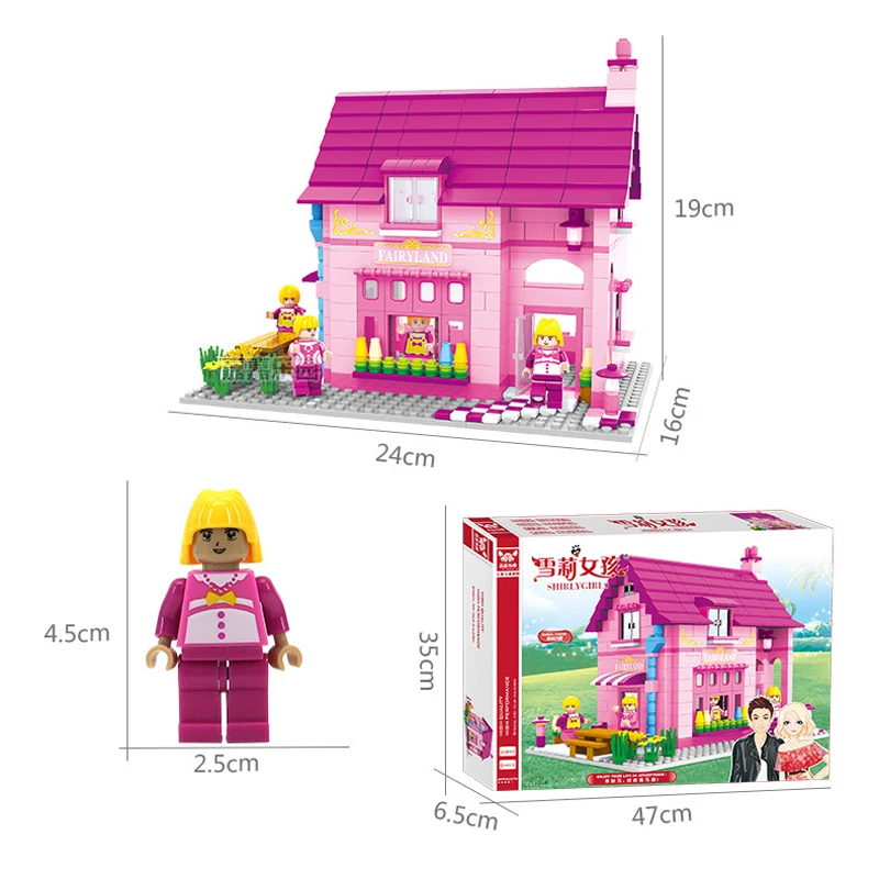 523 шт. игровой дом для девочек сборные блоки игрушки Legoingly friends City Princess вилла