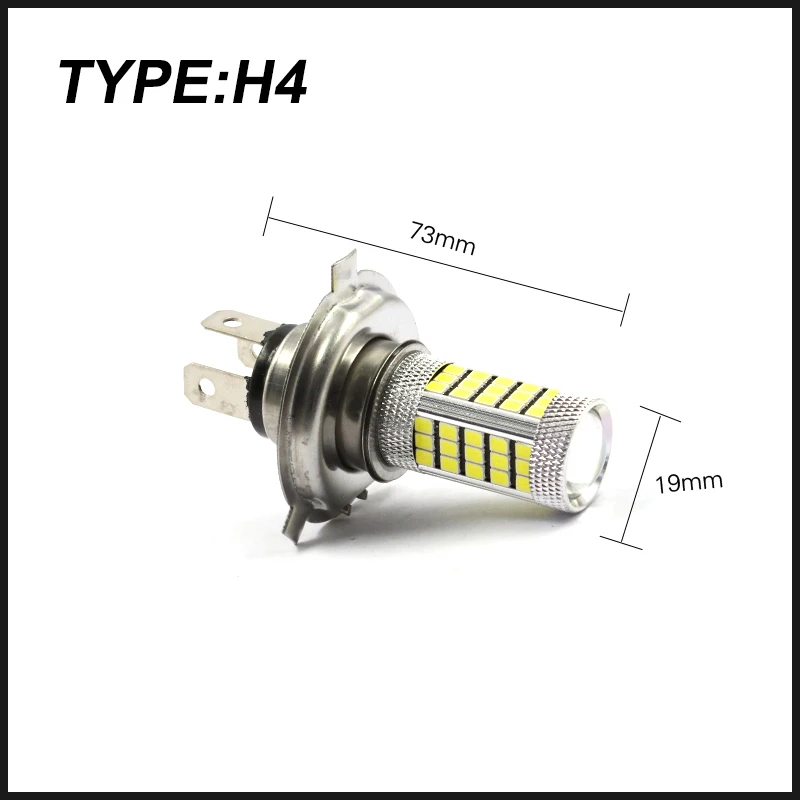 1 шт. DC 12V H4 H7 H8 H11 9005 9006 2835 63 светодиодный 6000 К автомобиля проектор противотуманная