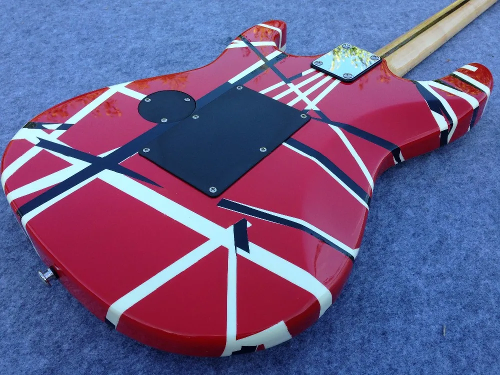 Электрогитара Speical ручной работы EVH JS-45 Хороший звук черно-белая полоса fr мост