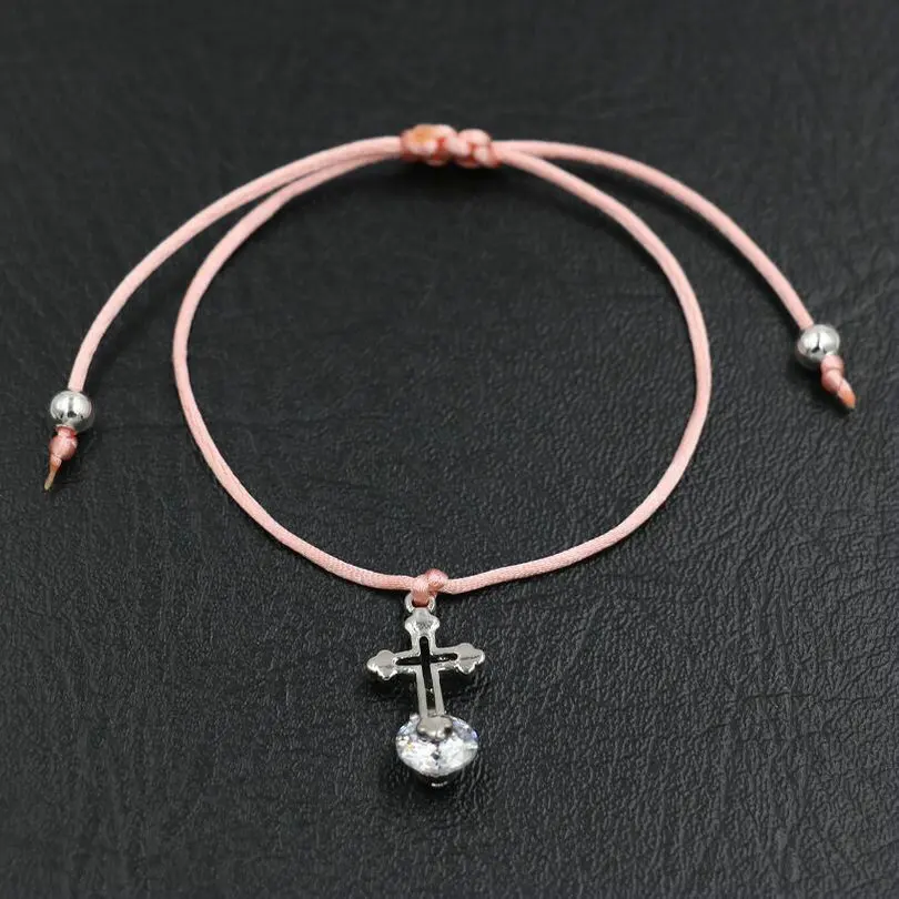 Навсегда в любви кресты браслет для мужчин и женщин с яркими кристаллами Циркон