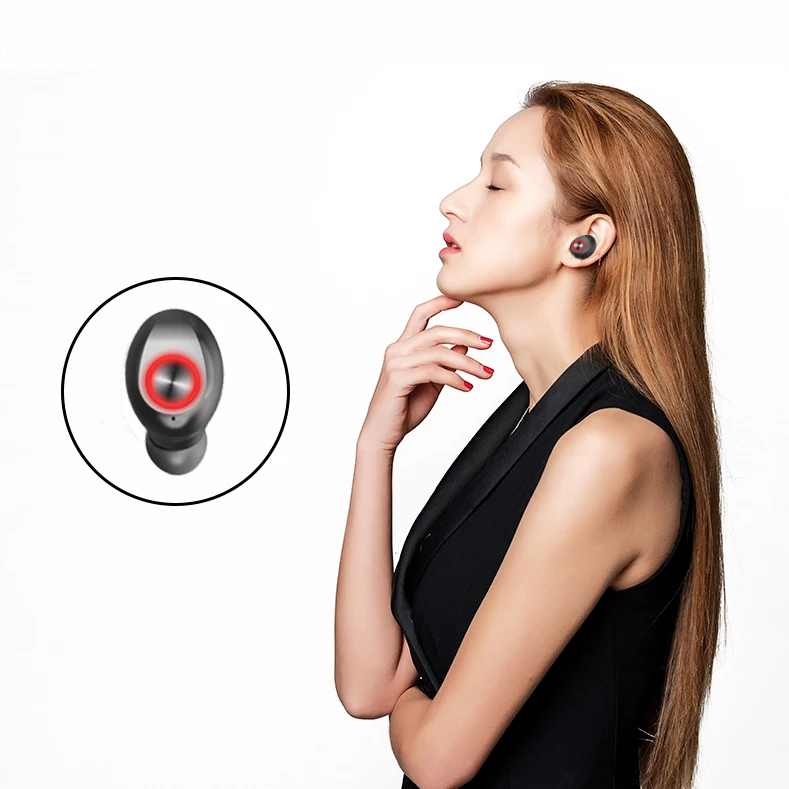Светодиодный дисплей TWS 5 0 беспроводные наушники 6D стерео Bluetooth Спортивная