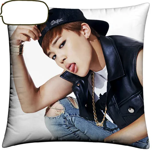 Корейская Bangtan Boys JUNG KOOK Jimin SUGA V Jin квадратная подушка 40 см* 40 см - Цвет: bts