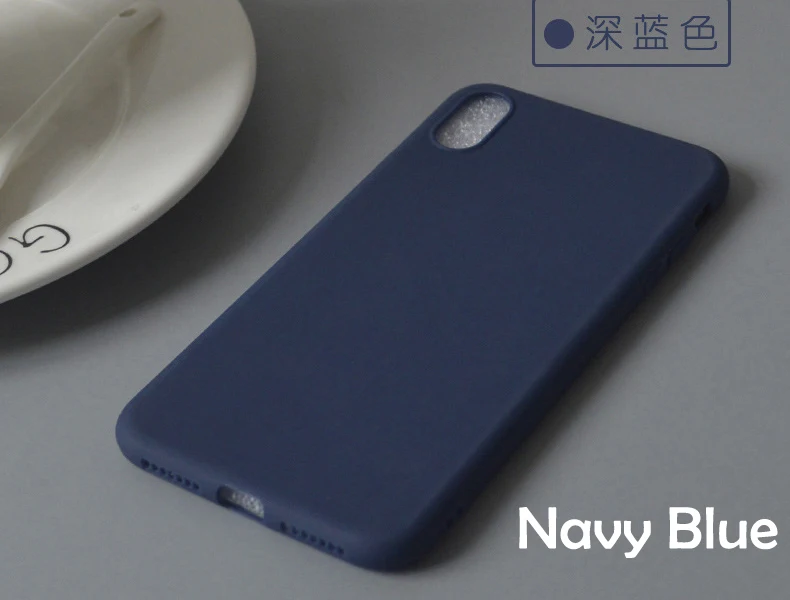 

Esamday Candy Color Phone Case For iPhone 7 6 6s 8 X Plus XR XS Max Simple Solid Color Cute Soft TPU Case Back Cover