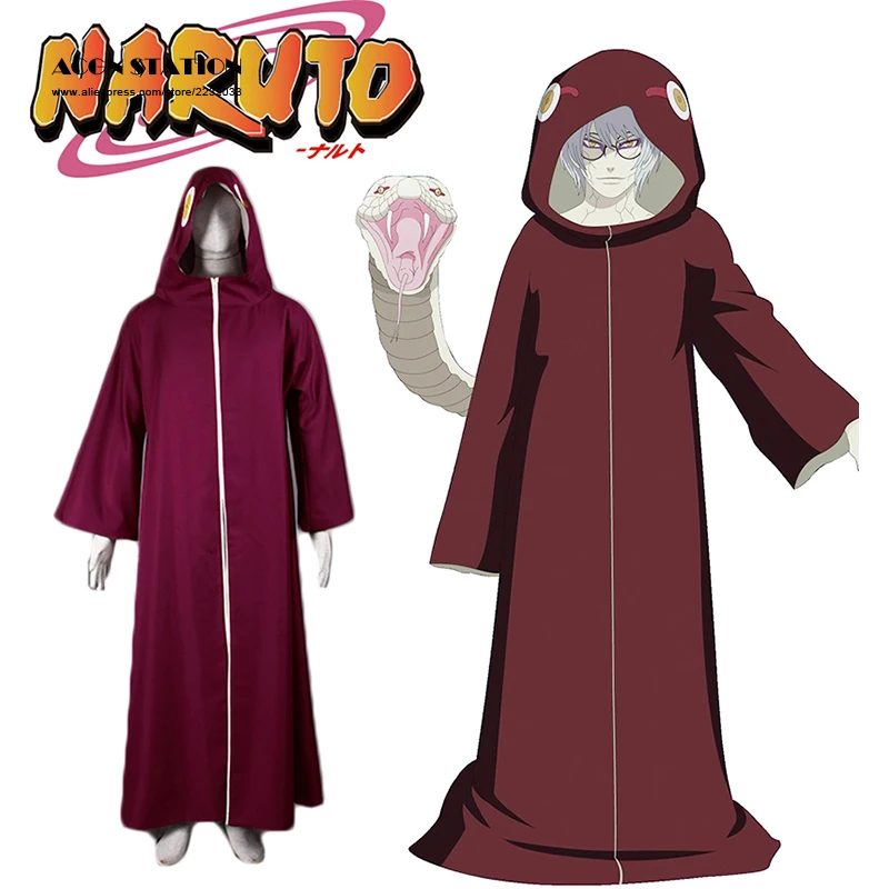 Бесплатная доставка 2018 аниме код Лидер продаж Наруто yakushi kabuto и орочимару пальто