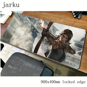 Игровой коврик для мыши tomb raider 900x400 мм, большой коврик для мыши для ноутбука, аксессуары для мыши