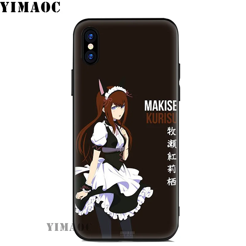 YIMAOC Steins Gate Anime Soft Silicone Case for iPhone 11 Pro Xr Xs Max X or 10 8 7 6 6S Plus 5 5S SE |
