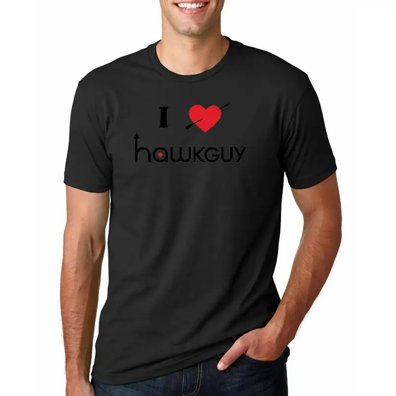 I heart Hawkguy t shirt men new summer white tees soft breathable t-shirt short sleeve casual t-shirts male | Мужская одежда