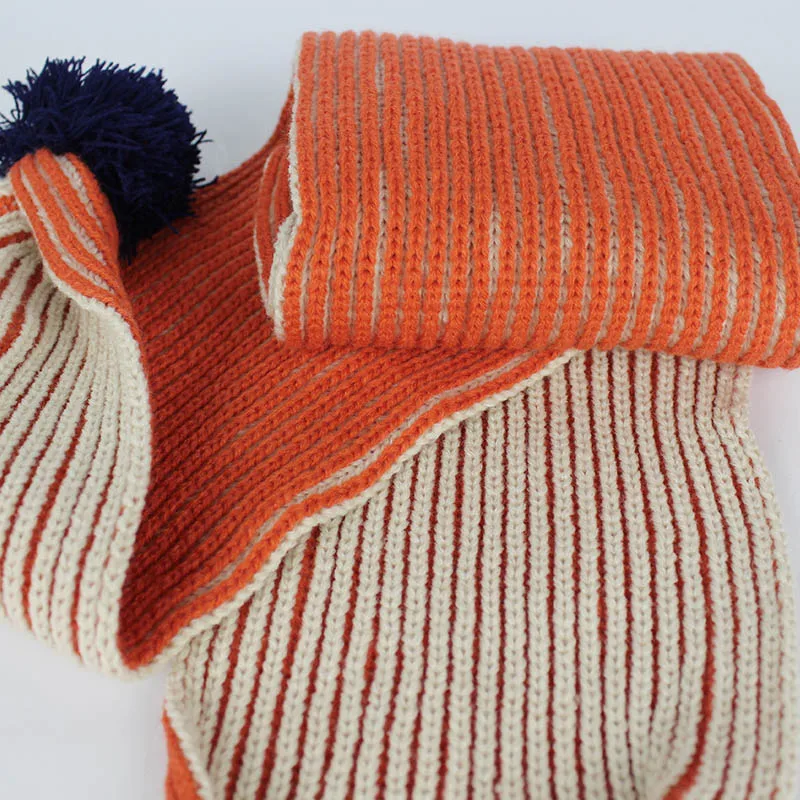 Новинка 2018 детская зимняя теплая шерстяная Толстая Вязаная Шапка бини и шарфы