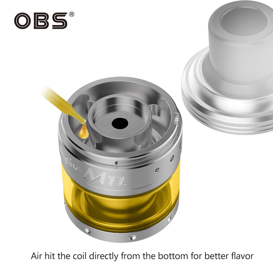 Электронная сигарета OBS двигатель MTL RTA 2 мл воздушный поток Регулируемый