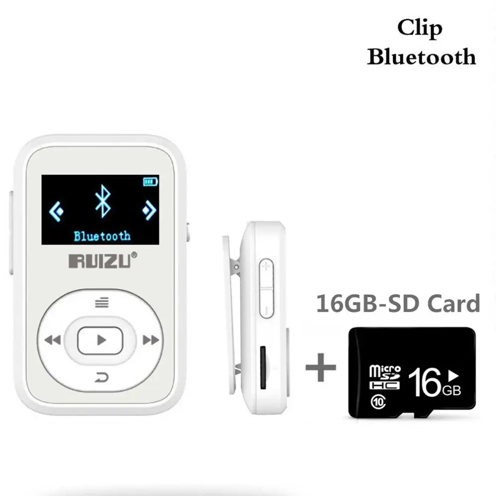 RUIZU X26 Bluetooth MP3 плеер 8 Гб Спортивный mp3 музыкальный с рекордером FM радио