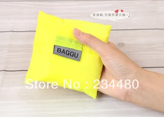 Japan BAGGU square pocket Shopping bag only 15pcs/lot min-order many colors available Eco-friendly reusable folding handle Bag | Багаж и