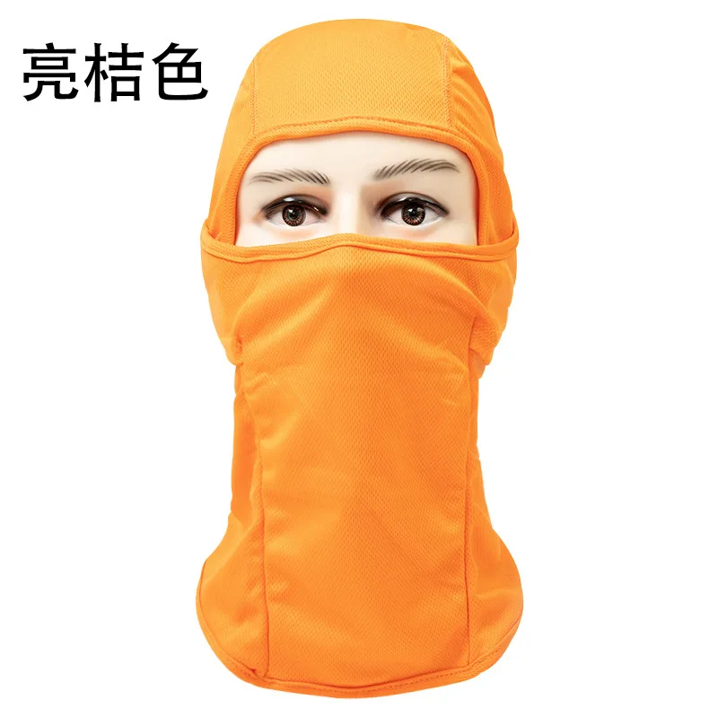 MJ-022-orange Зимняя мотоциклетная Байкерская маска для лица Kominiarka маска для лица Балаклава Cagoule Visage мото Лыжная маска Bivakmuts ветрозащитная тушь для ресниц Moto - Цвет: MJ-022-orange