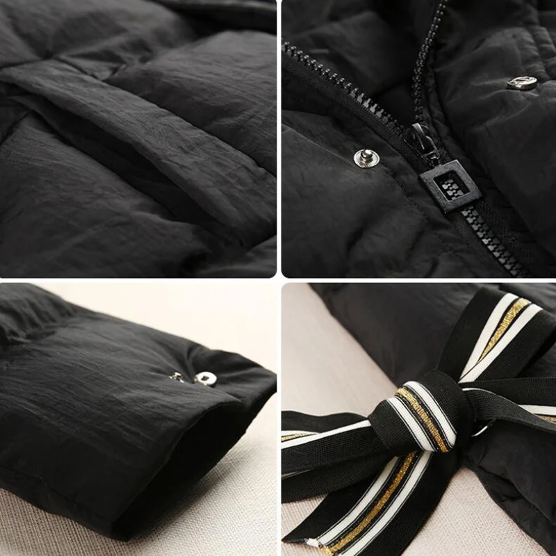 

2019 New Down Cotton Coat Winter Short Hooded Thick Large Size Loose Bread Jacket Parker Keep Warm Coat Outerwear Female C44