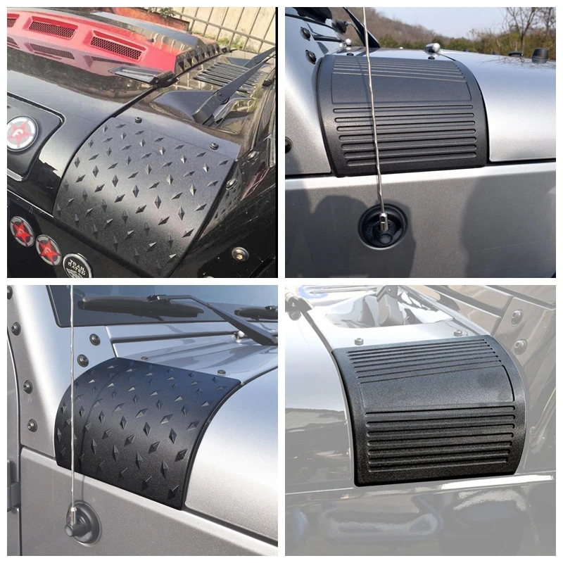 Черный корпус капота панцири Cowling для 2007- Jeep Wrangler JK Unlimited Rubicon Sahara аксессуары пара