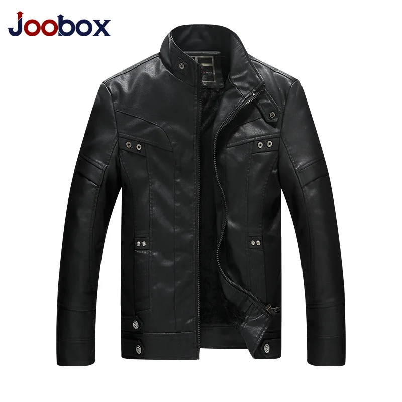 JOOBOX 2018 Новая мужская кожаная куртка модная Осенняя мотоциклетная из