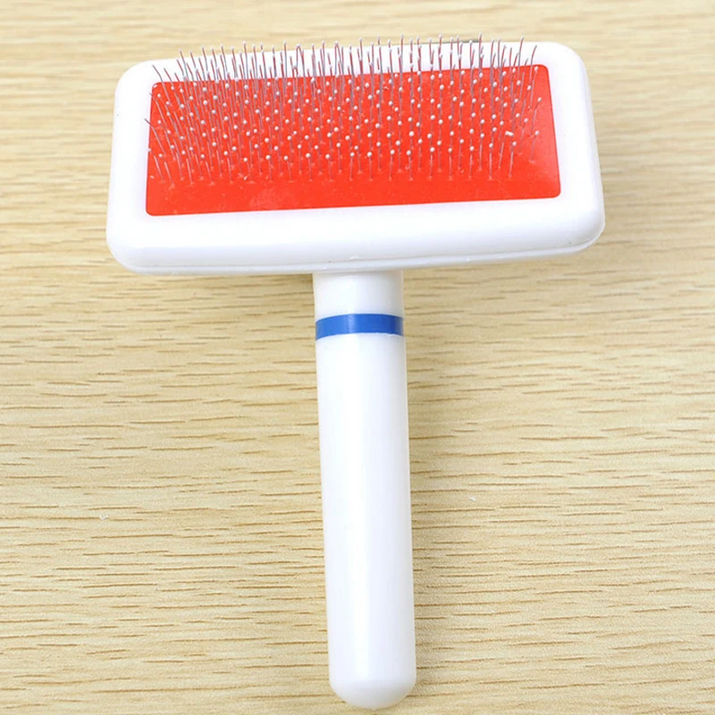 Расческа для груминга собак и кошек красного цвета расческа инструмент быстрой