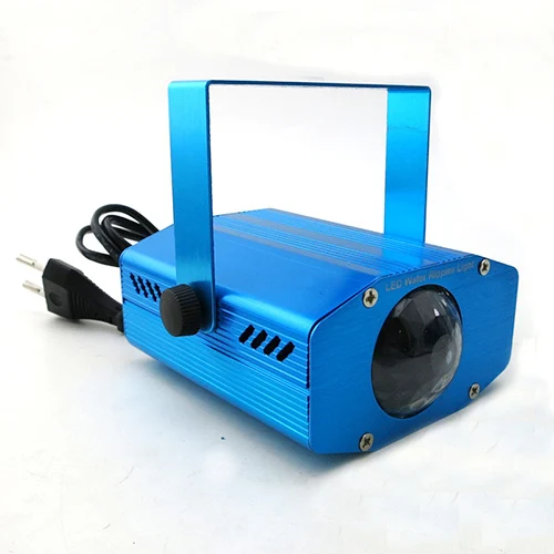 RGB светодиодный светильник для сцены с водяными волнами, алюминиевый сценический светильник с дистанционным управлением, с пульсационным дисплеем, мини-лазерный проектор, вечерние лампы для рождественских праздников - Цвет: blue shell