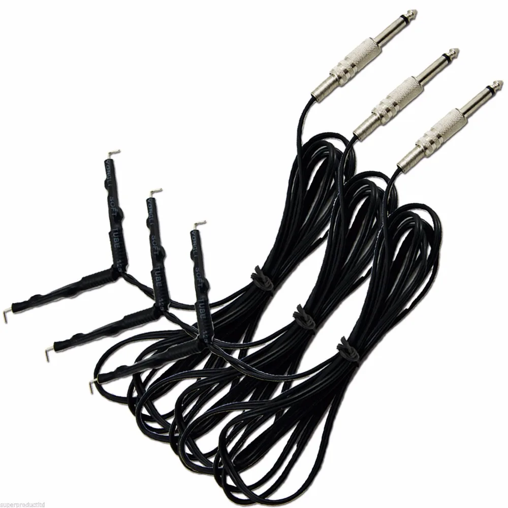3 шт. Черный Гибкий тату питания 6 футов зажим шнур для пулемета комплект поставки