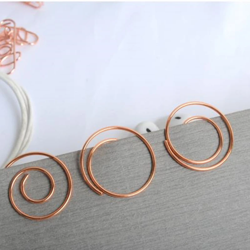 

1sets(2pcs) paper clips retro metal book clip mark Geometric circle cute paper clips for office clips reading decoration